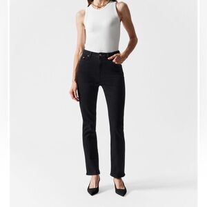 & other stories straight leg black jeans